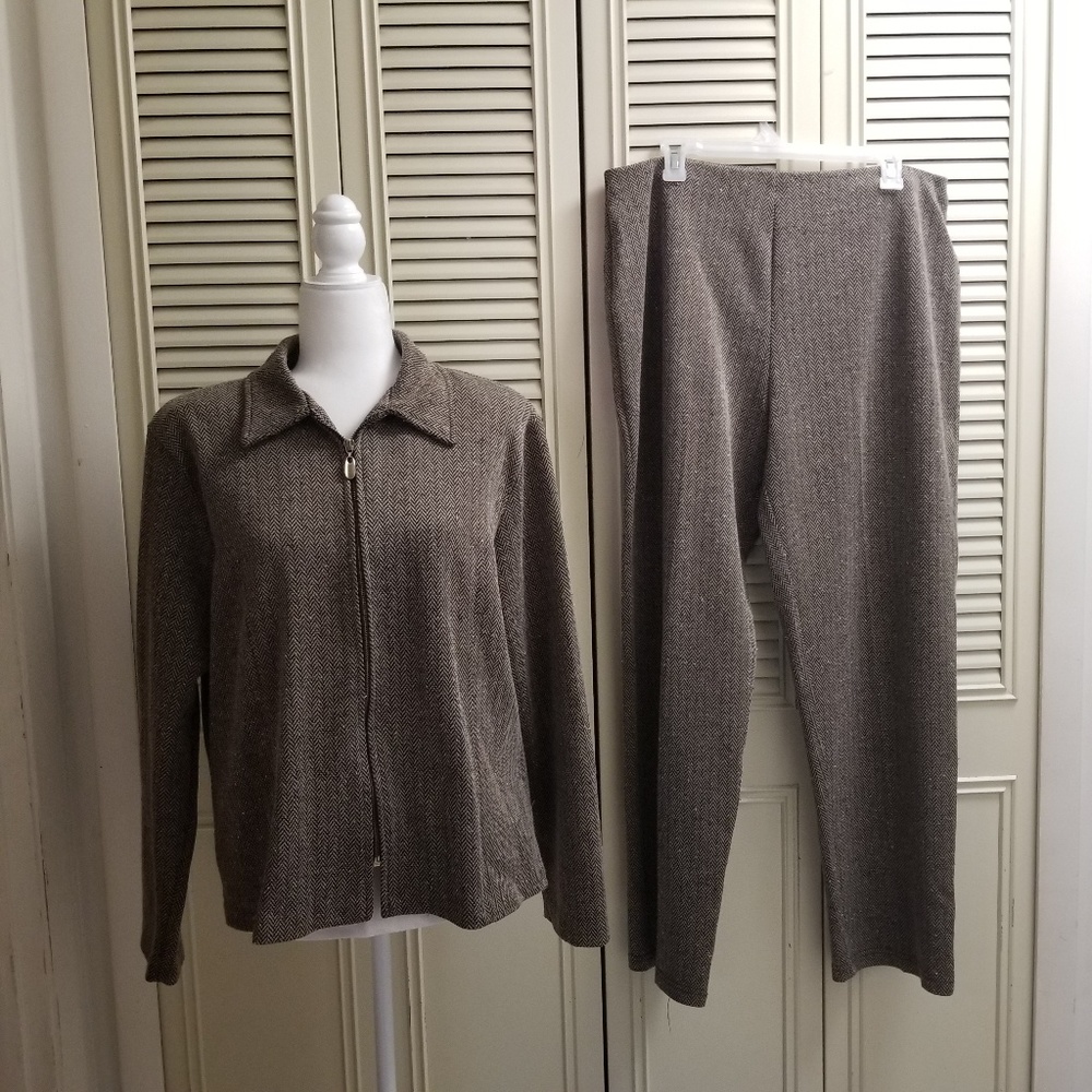 Giorgio Fiorlini brown jacket & pants suit XL